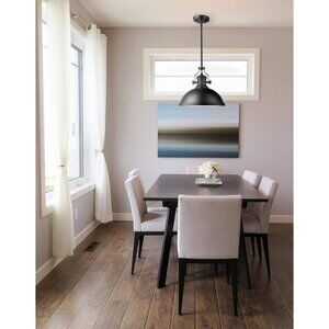 13.5"D MATTE BLACK PENDANT LIGHT